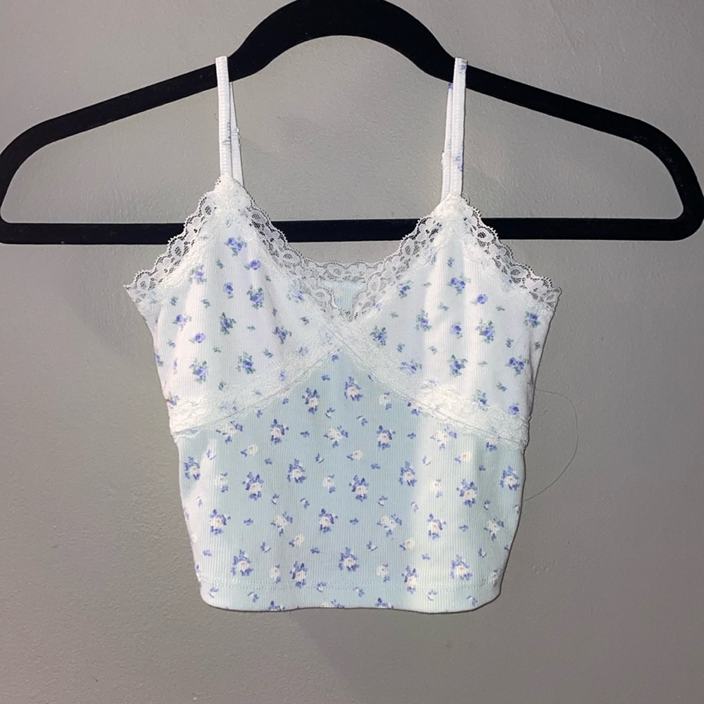 Aeropostale XXS floral cropped tank top